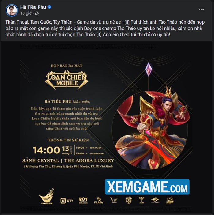 Dàn streamer hội ngộ trong Loạn Chiến Mobile, tranh cãi về anh hùng Thần Thoại, Tây Du và Tam Quốc sắp có lời giải đáp? 