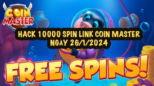 Cách Hack Coin Master 10000 spin link ngày 26/1 dành cho Android và iOS hack 10000 spin 26 120240125223540jpg