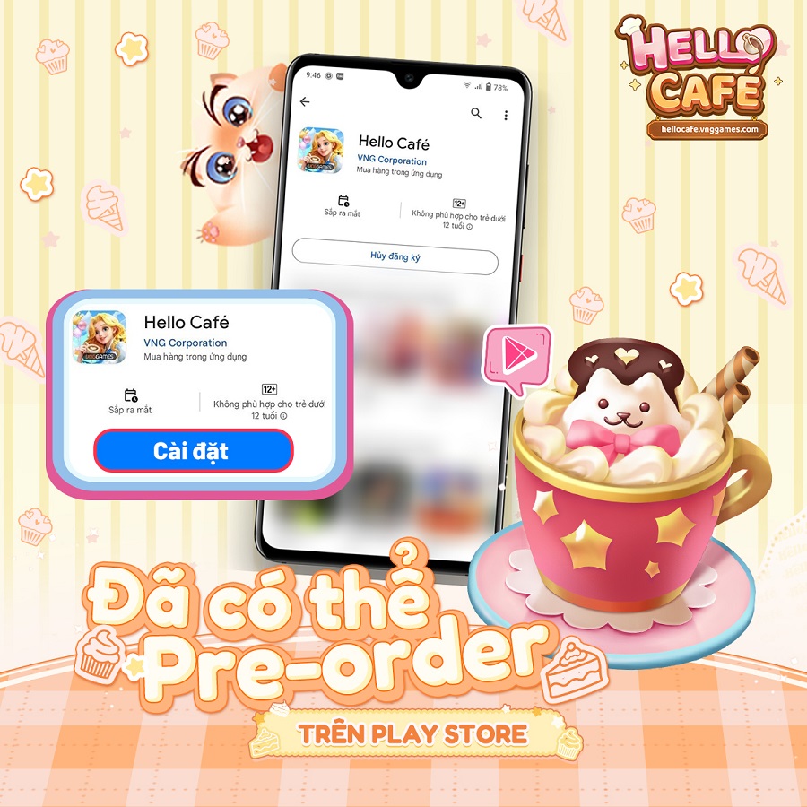 Tựa game tạo trend khắp Đông Nam Á Hello Café VNG mở đăng ký tại Việt Nam hello cafe vng dangkytruoc 3