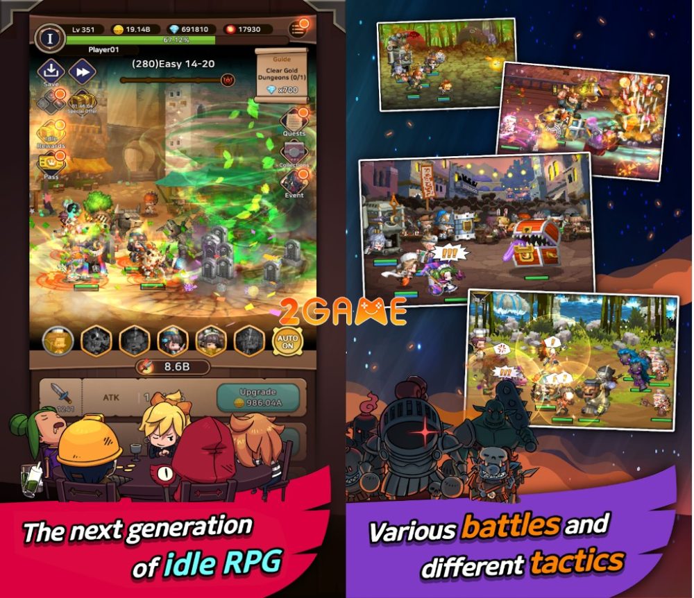 Top 8 game mobile có đồ họa pixel cực xịn năm 2024 hero kingdom 2