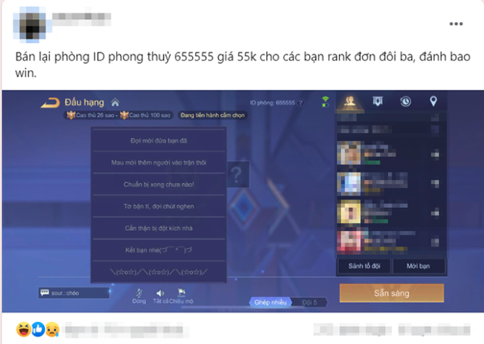 Game thủ Liên Quân Mobile học làm kinh tế, rao bán luôn cả mã phòng thi đấu với mức giá yêu thương - Ảnh 2. Game thủ Liên Quân Mobile học làm kinh tế, rao bán luôn cả mã phòng thi đấu với mức giá yêu thương - Ảnh 2.