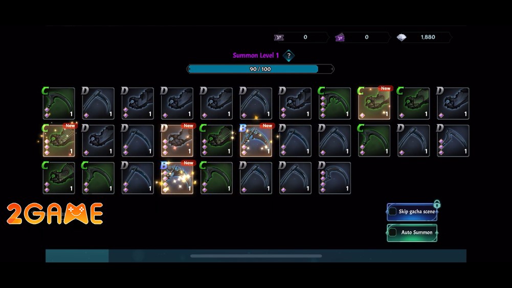 idle-demon-tamer-4 Sử dụng Kim Cương để tha hồ triệu hồi trang bị trong game Idle Demon Tamer