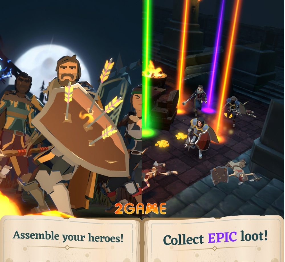 Phiêu lưu và thám hiểm hầm ngục trong game Idle Dungeon Raiders