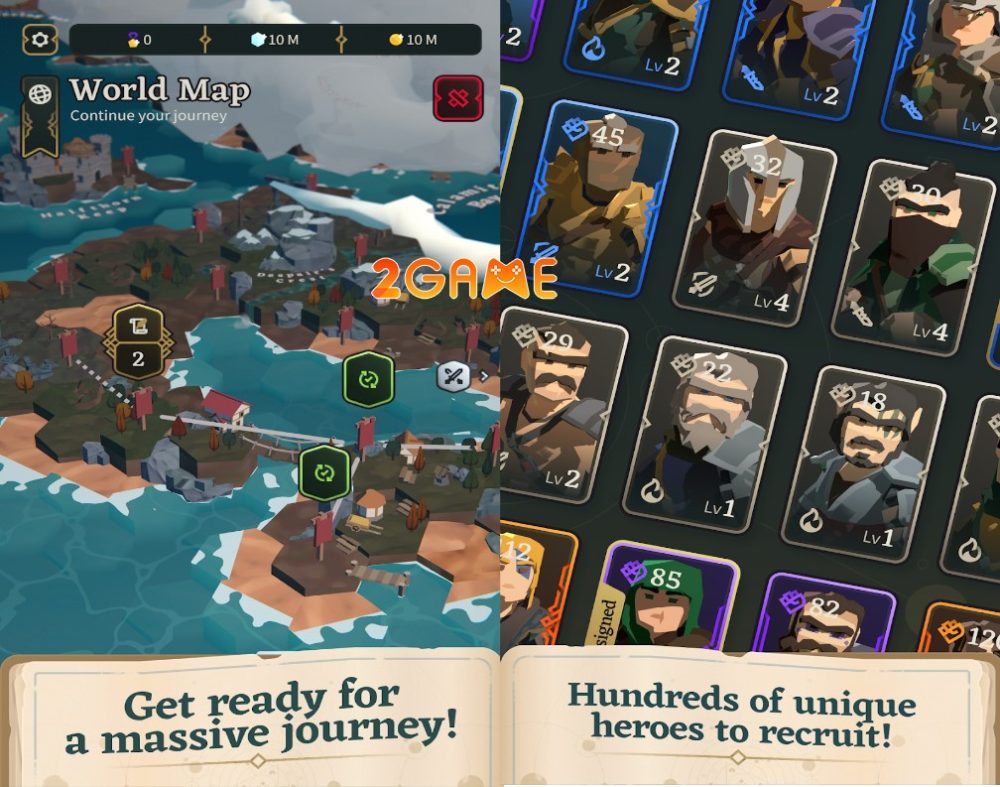 Idle Dungeon Raiders có vô số anh hùng và nhà thám hiểm đang chờ bạn chiêu mộ