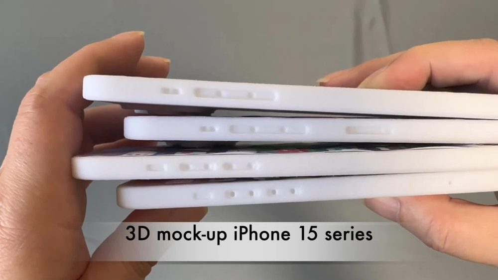 Mô hình bộ 4 iPhone 15 lần đầu xuất hiện thực tế: Viền siêu mỏng, chốt thiết kế siêu sang - Ảnh 10. Mô hình bộ 4 iPhone 15 lần đầu xuất hiện thực tế: Viền siêu mỏng, chốt thiết kế siêu sang - Ảnh 10.