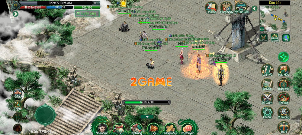 Khung cảnh quen thuộc của game JX2 Origin ADNX Mobile