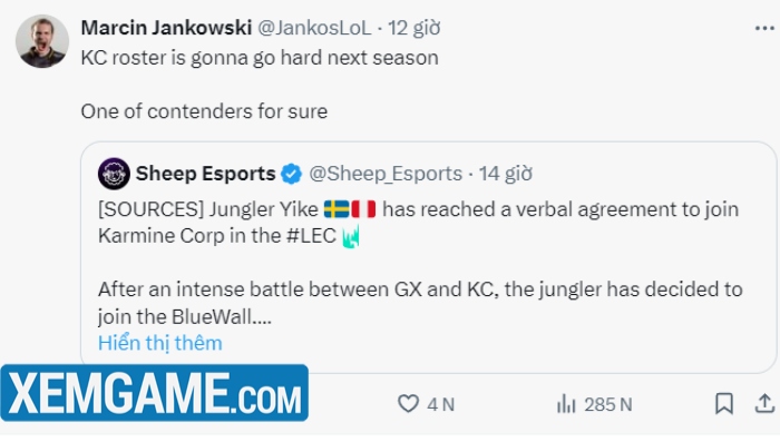 LMHT: Karmine Corp chiêu mộ Yike, được Jankos đánh giá là ứng viên vô địch LEC kc caliste 1