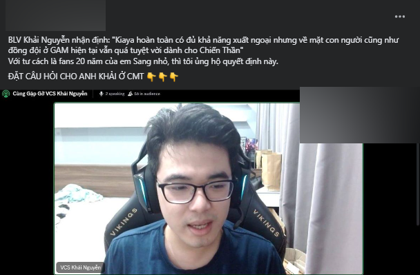 Nam BLV Khải Nguyễn chia sẻ về cơ hội xuất ngoại của Kiaya Nam BLV Khải Nguyễn chia sẻ về cơ hội xuất ngoại của Kiaya