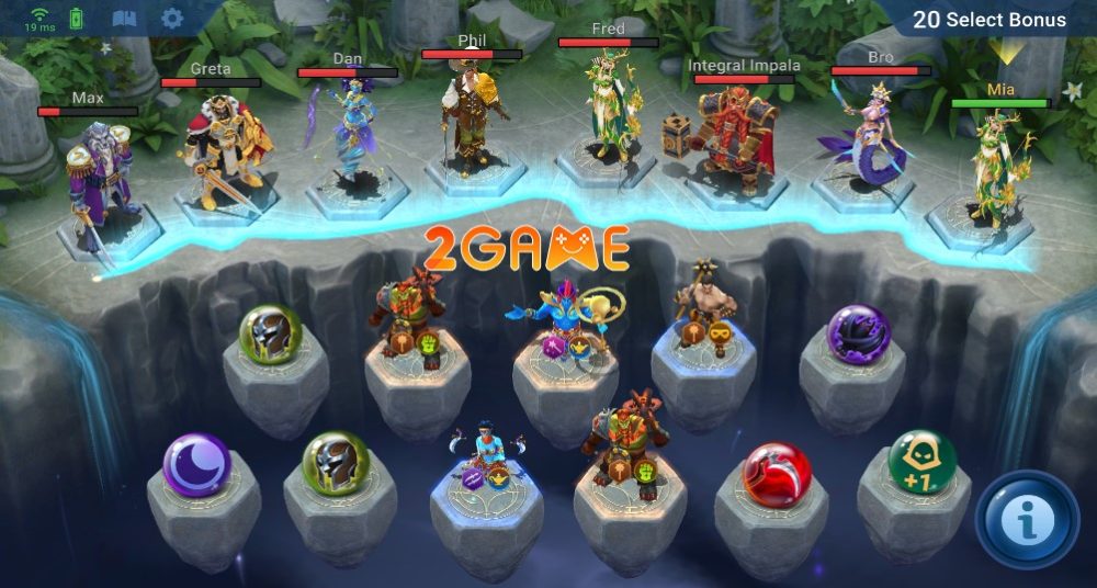 Mua sắm và nâng cấp các vị tướng trong game League of Masters