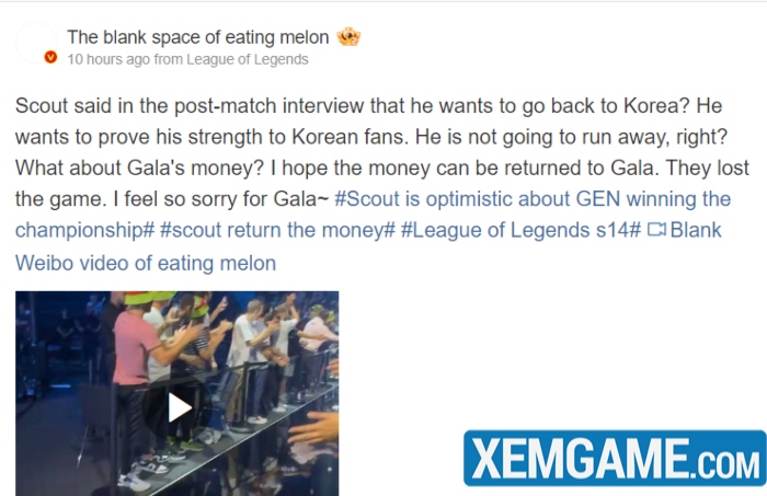 LNG Scout khiến fan Trung phẫn nộ vì màn phỏng vấn sau thất bại lng scout gay phan no 1