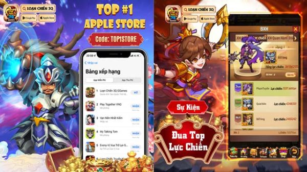 Sau 1 tuần ra mắt, Loạn Chiến 3Q đạt được nhiều thành tựu đáng mơ ước loan chien 3q 9 8 thumbjpg