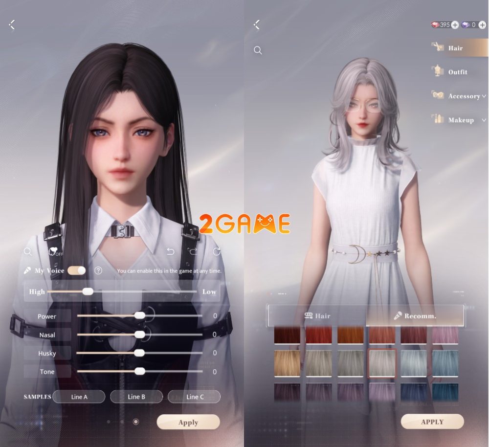 love-and-deepspace-1 Người chơi có thể thay đổi trang phục, màu tóc, phụ kiện tại phần Hẹn Hò Chụp Hình trong game Love and Deepspace