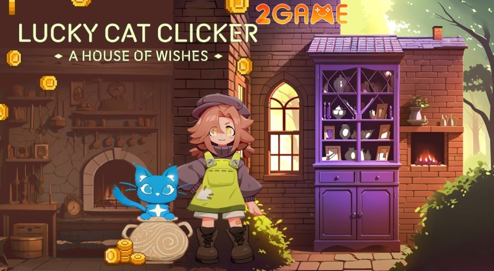 Xây dựng ngôi nhà xinh đẹp cùng chú mèo ma thuật trong game Lucky Cat Clicker lucky cat clicker 1