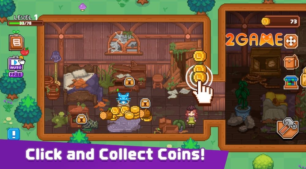 Lối chơi đơn giản của dòng game casual clicker trong Lucky Cat Clicker