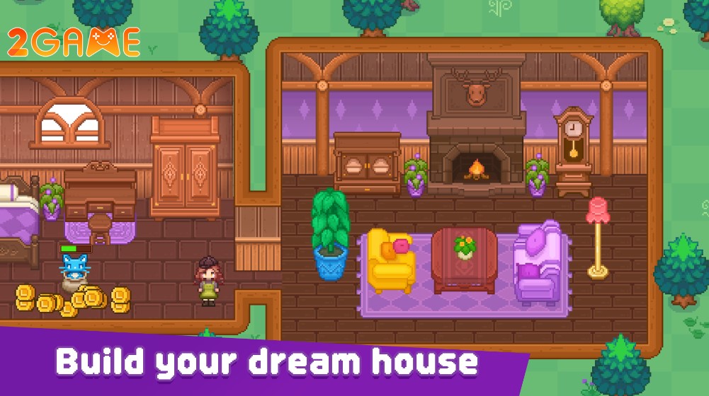 Di chuyển các món đồ nội thật để tạo nên phong cách của riêng mình trong game Lucky Cat Clicker