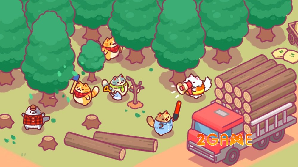 Lumbercat - Game mô phỏng quản lý idle tycoon về những chú mèo thợ rừng