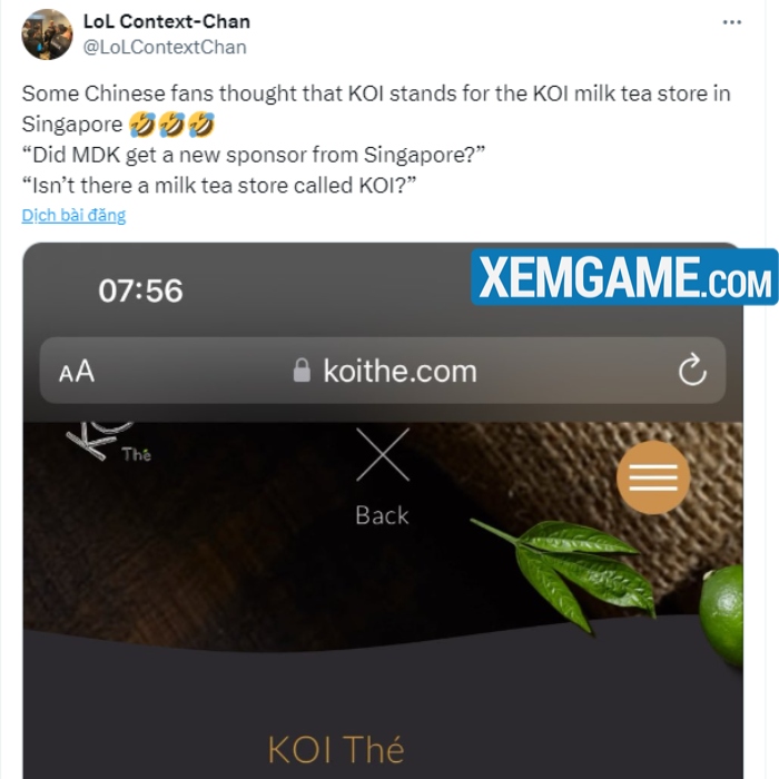 “Bại tướng” của GAM sắp đổi tên, bị fan hiểu lầm sang thương hiệu trà sữa nổi tiếng mad lions koi 2025 1