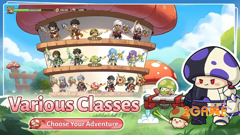 Các class đa dạng trong game Mad Shroom Các class đa dạng trong game Mad Shroom