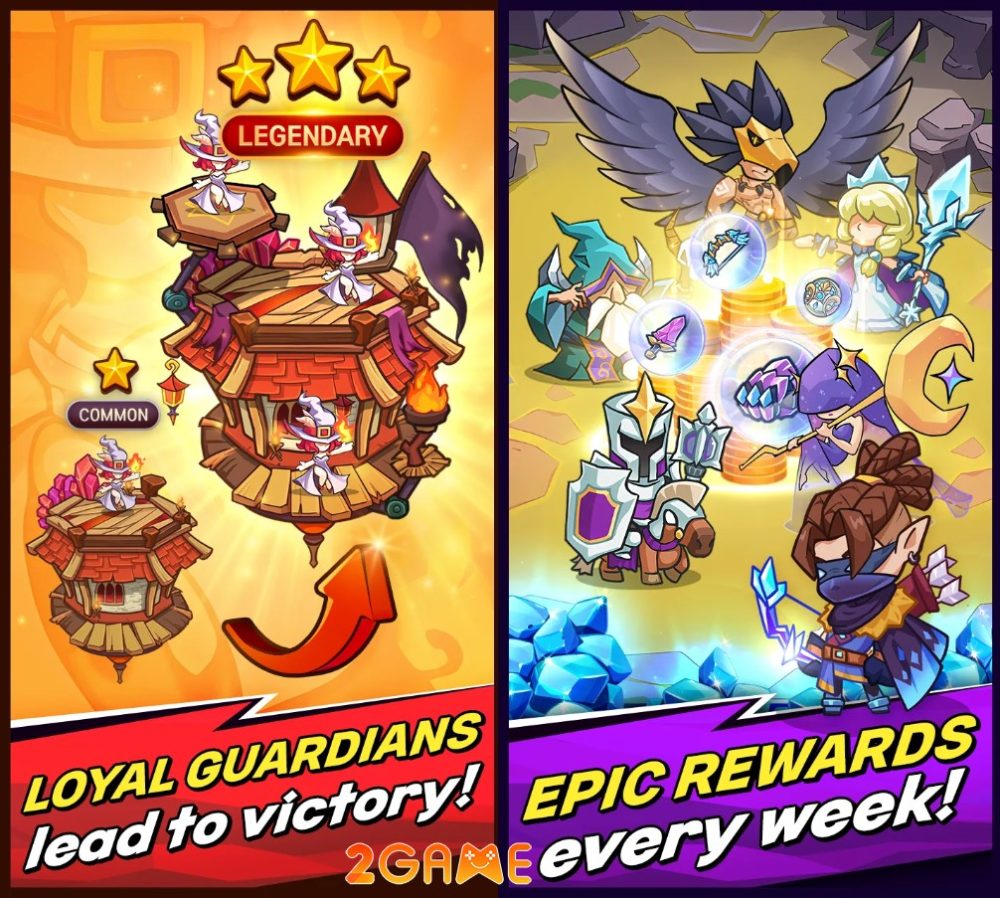 Bảo vệ tòa tháp trong game Magic Tower Rush: Idle defense magic tower rush 2 1