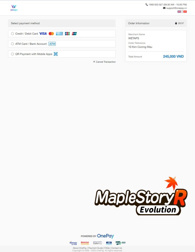 maplestoryrevolution-napgame-7 Hướng dẫn nạp game MapleStory R: Evolution dễ dàng và nhanh chóng maplestoryrevolution napgame 7
