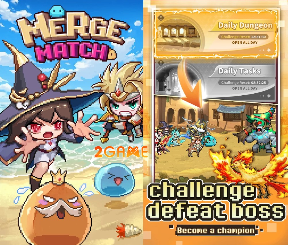 Merge Match – Game nhập vai kết hợp lối chơi match-3 hấp dẫn merge match 4