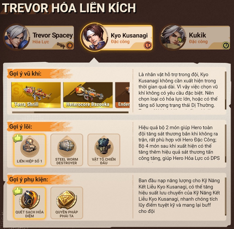 Metal Slug: Awakening – Những đội hình “chất chơi” với Kusanagi Kyo metal slug awakening doihinhkyo 3