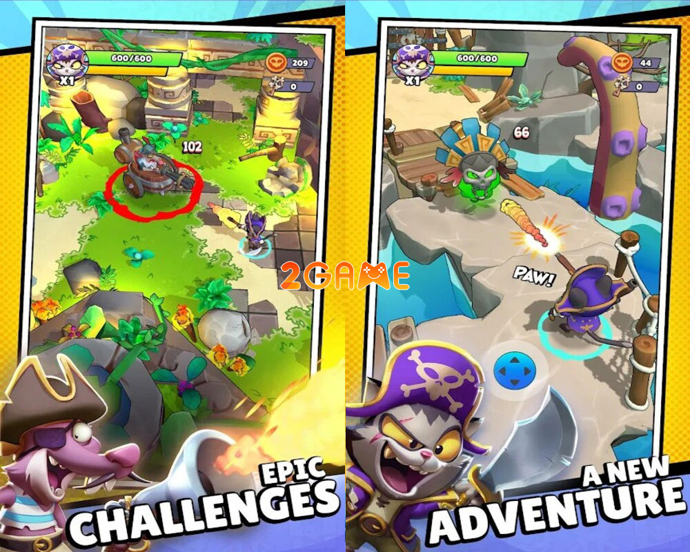 Truy tìm kho báu cùng chú mèo cướp biển trong game nhập vai Mighty Calico mighty calico 2