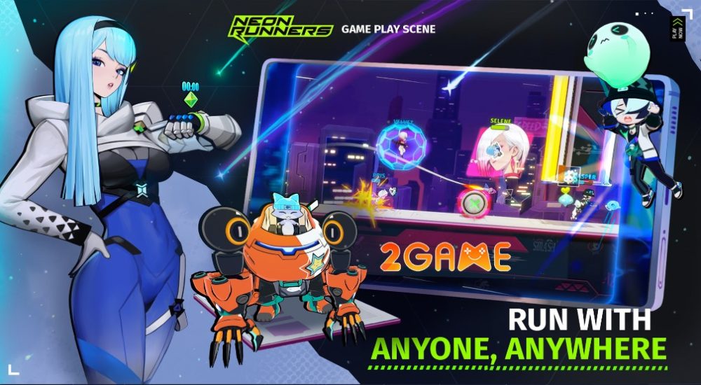 Neon Runners – Game chạy đua theo phong cách màn hình ngang mới lạ neon runners 1