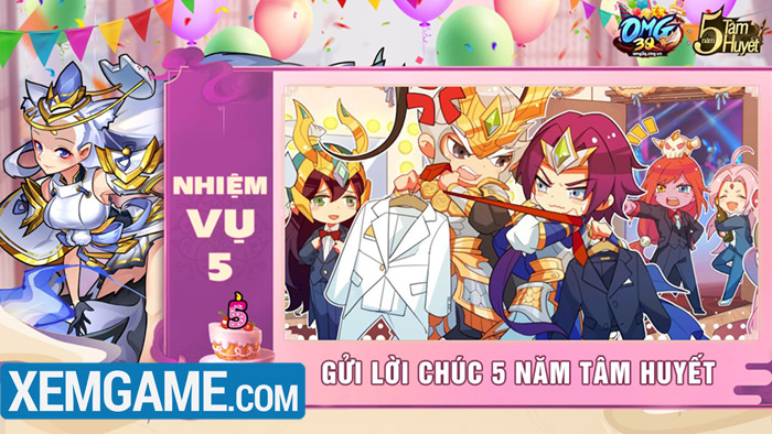 Đại tiệc sinh nhật 5 tuổi OMG 3Q VNG chính thức bắt đầu với hàng tấn quà khủng omg 3q mobile sinh nhat 5 tuoi 19 8 7