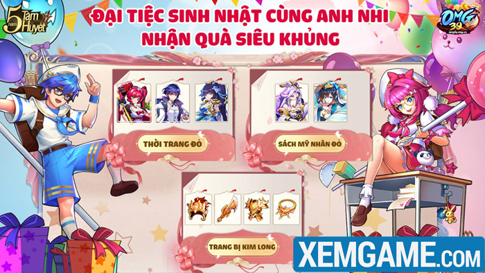 Đại tiệc sinh nhật 5 tuổi OMG 3Q VNG chính thức bắt đầu với hàng tấn quà khủng omg 3q mobile sinh nhat 5 tuoi 19 8 8