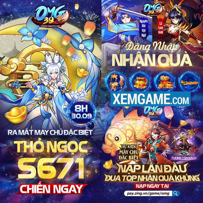 omg-3q-vng-7 OMG 3Q – VNG: Đón Trung Thu Hoàng Kim cùng phiên bản mới Tây Vực Tiên Thú omg 3q vng 7