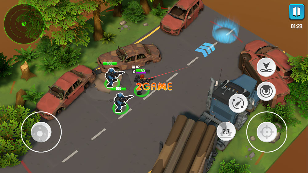 Người chơi cùng đồng đội di chuyển trong game hành động Outpost