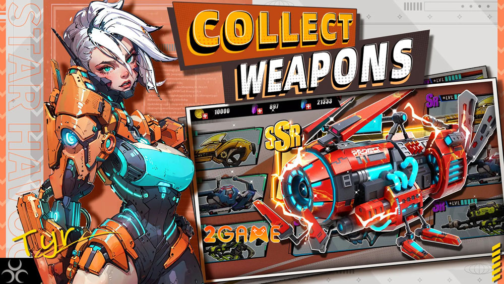 Hệ thống vũ khí đa dạng của game hành động Star Havoc Hệ thống vũ khí đa dạng của game hành động Star Havoc