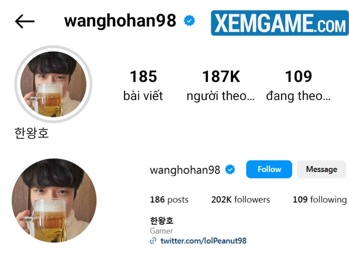 peanut-dang-anh-faker-1 Peanut bất ngờ có thêm 15 nghìn người theo dõi nhờ động thái liên quan đến Faker peanut dang anh faker 1