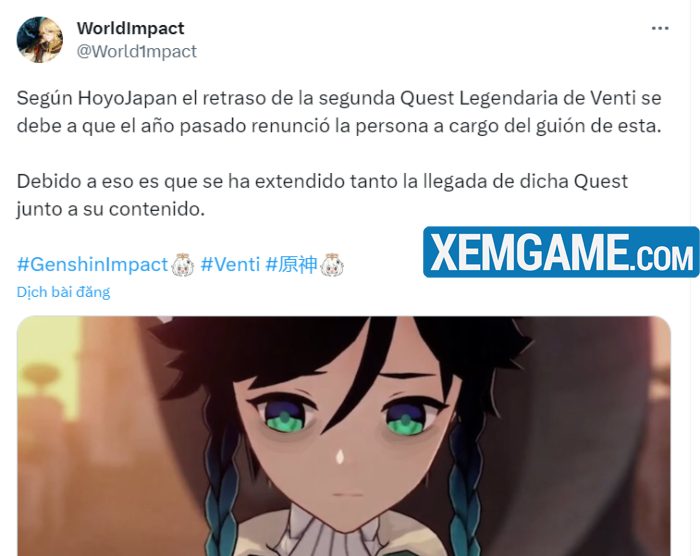 Genshin Impact: Lộ lý do Phong Thần Venti trở thành “con ghẻ”, mãi không có nhiệm vụ mới phong than venti