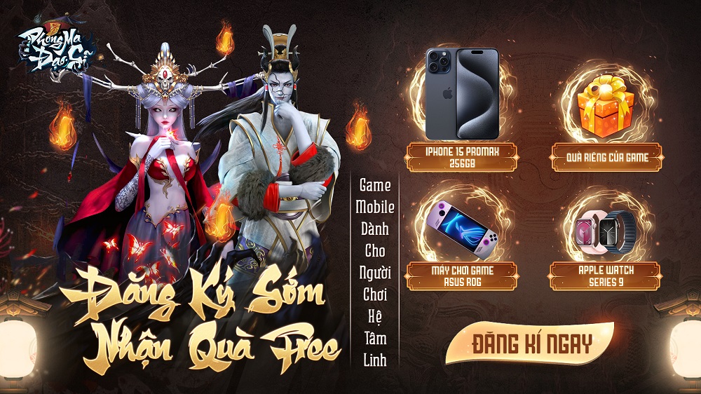 Phong Ma Đạo Sĩ chơi lớn, chịu chi 10.000$ quà tặng chỉ dành cho game thủ đăng ký trước phongmadaosi dangkytruoc 2