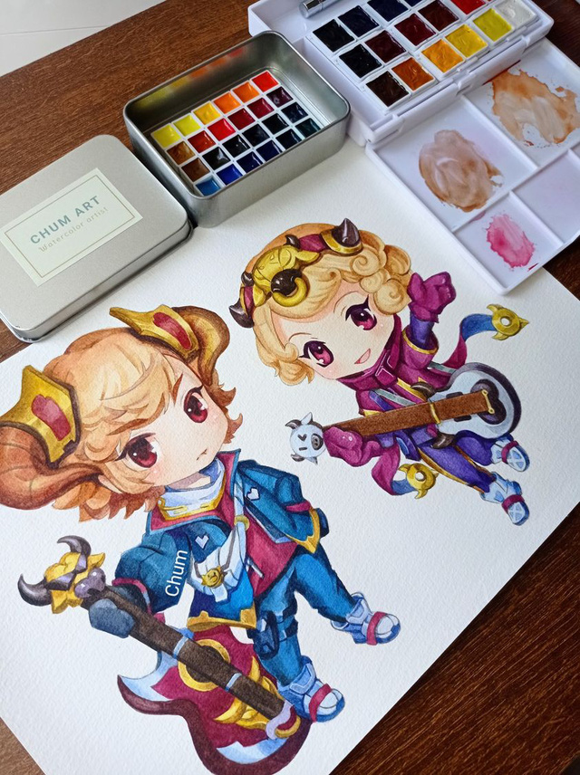 Không cần tâm hồn nức nở, loạt gái xinh Gen Z trổ tài, vẽ tặng Gun Gun Mobil mừng sinh nhật cực yêu - Ảnh 2.