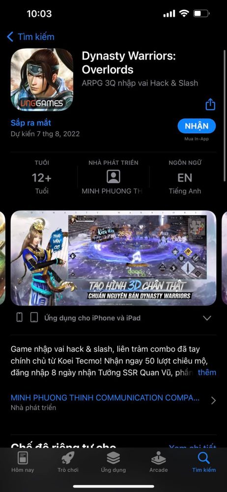 Nóng! Bom tấn mới của VNG âm thầm xuất hiện trên App Store và Google Play, sắp chính thức phát hành? - Ảnh 1. Nóng! Bom tấn mới của VNG âm thầm xuất hiện trên App Store và Google Play, sắp chính thức phát hành? - Ảnh 1.