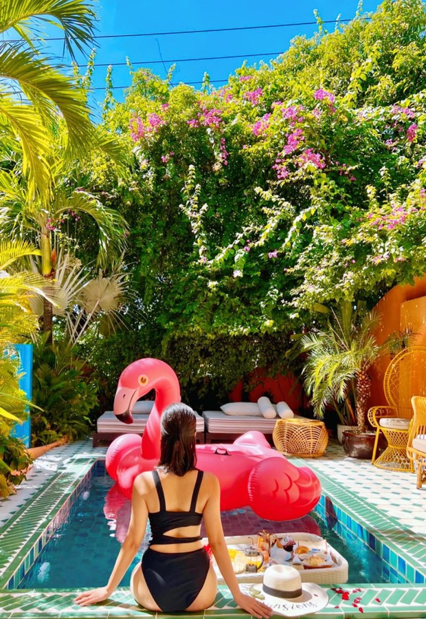 Lưu Đê Ly thả dáng bốc lửa, Tâm Tít hở bạo với kiểu váy bikini - Ảnh 5.