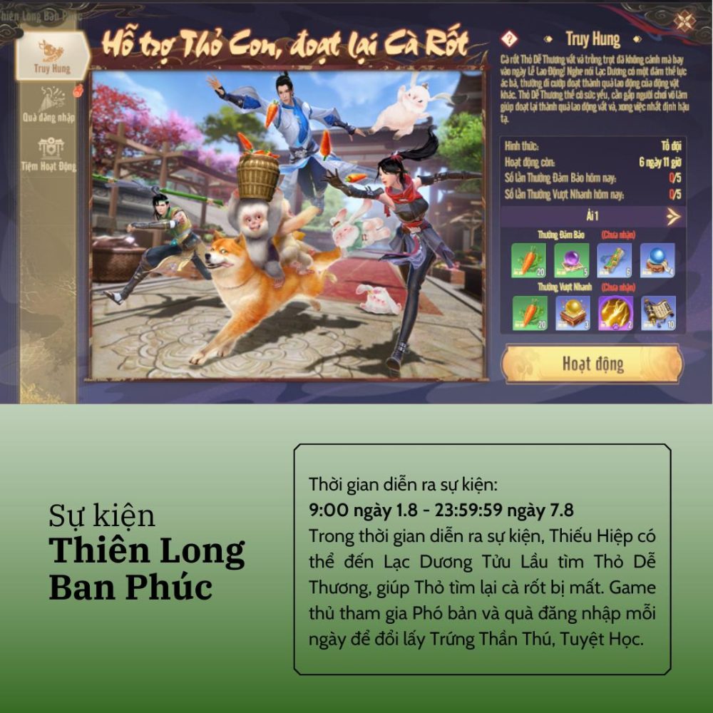 Thiên Long Bát Bộ 2 VNG: Săn ngay thần thú mới tại Phiên bản mới Thiên Phúc Kỳ Lân - Ảnh 2. Thiên Long Bát Bộ 2 VNG: Săn ngay thần thú mới tại Phiên bản mới Thiên Phúc Kỳ Lân - Ảnh 2.