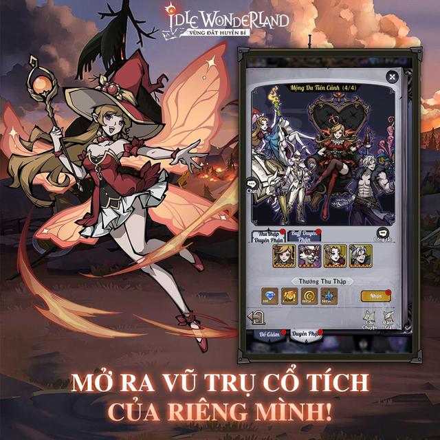 Tựa game nhập vai cổ tích đảo ngược bóng tối Idle Wonderland chính thức ra mắt ngày mai 31/8 - Ảnh 4. Tựa game nhập vai cổ tích đảo ngược bóng tối Idle Wonderland chính thức ra mắt ngày mai 31/8 - Ảnh 4.