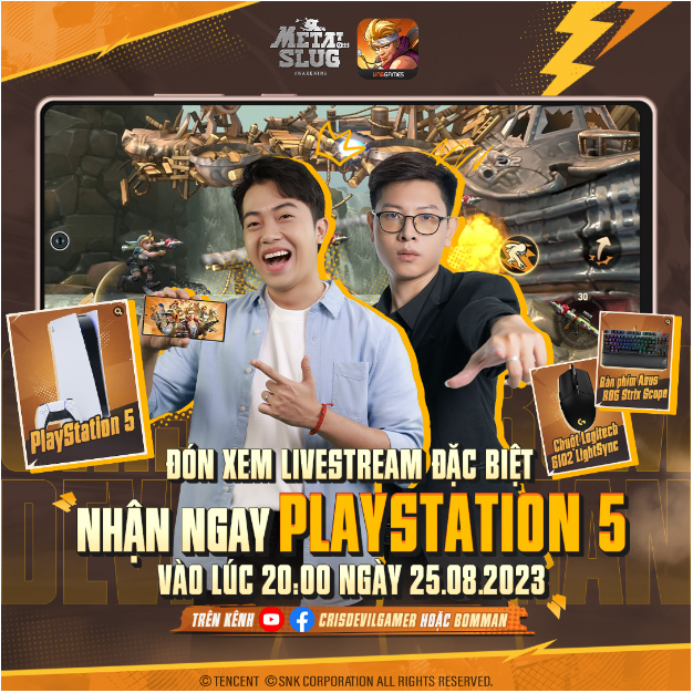 Crisdevilgamer tái ngộ Bomman trong buổi livestream ra mắt Metal Slug: Awakening - Ảnh 4. Crisdevilgamer tái ngộ Bomman trong buổi livestream ra mắt Metal Slug: Awakening - Ảnh 4.