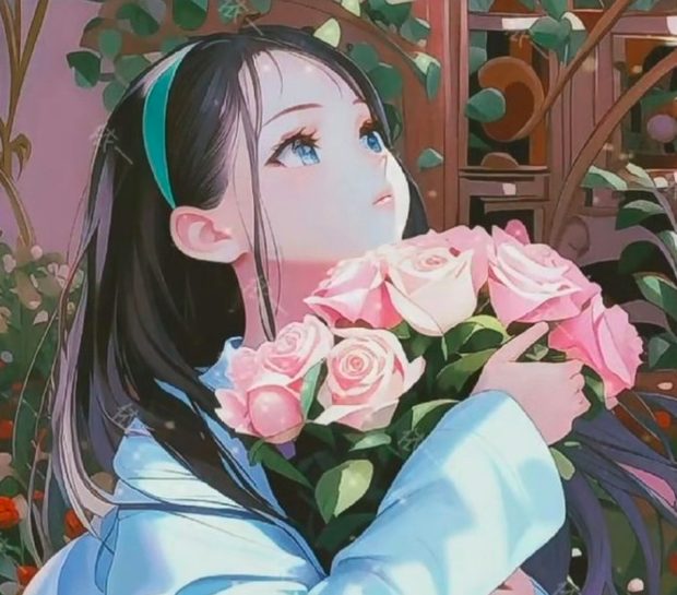 Đu trend ôm hoa như Lưu Diệc Phi, nữ streamer có tiên tỷ như bản gốc? - Ảnh 2.