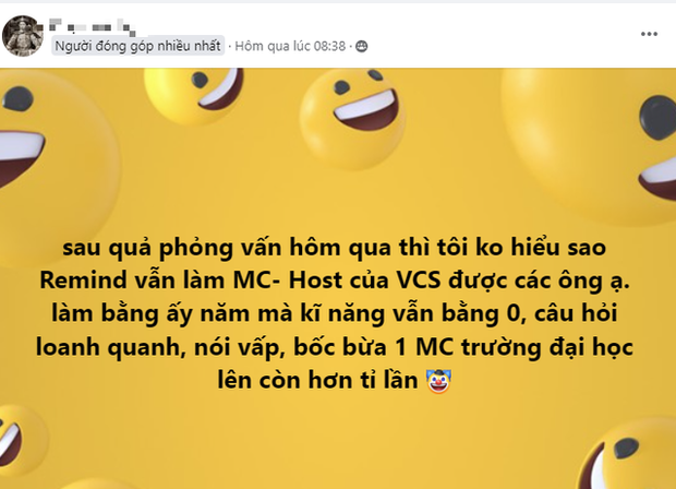 MC Remind bị nghi ngờ thực lực, dân tình quay lưng đòi giải nghệ - Ảnh 2. MC Remind bị nghi ngờ thực lực, dân tình quay lưng đòi giải nghệ - Ảnh 2.