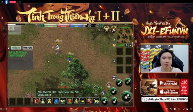 Hàng loạt KOLs livestream JX1 Efunvn Mobile, điều hiếm thấy của thị trường game nhập vai kiếm hiệp - Ảnh 4. Hàng loạt KOLs livestream JX1 Efunvn Mobile, điều hiếm thấy của thị trường game nhập vai kiếm hiệp - Ảnh 4.