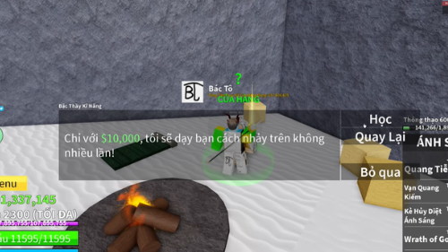 Cách dùng tốc biến trong Blox Fruit trên máy tính, điện thoại Kỹ năng Tốc Biến tại Đảo Tuyết trong Blox Fruits