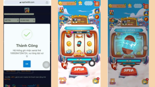 Cách nạp Coin Master bằng thẻ điện thoại Cách nạp Coin Master bằng thẻ điện thoại