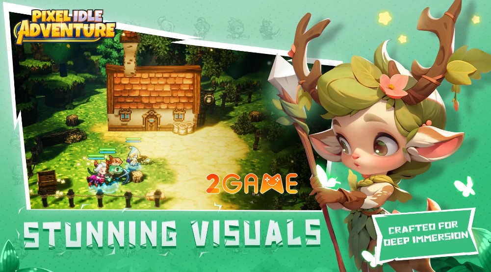 Khám phá thế giới fantasy cổ điển trong tựa game Pixel Idle Adventure