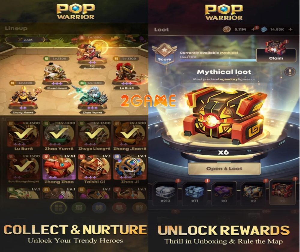 Gặp gỡ các vị tướng Tam Quốc quen thuộc trong game nhập vai nhàn rỗi POP Warrior