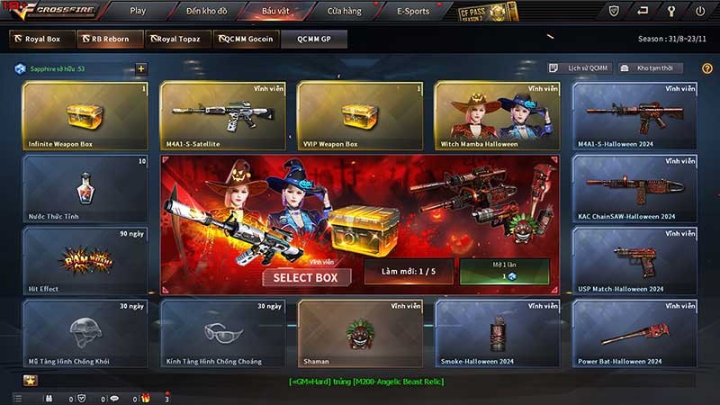 Đột Kích mở sự kiện Kho Báu Hoàng Gia Sapphire đặc biệt đón chào Halloween Đột Kích mở sự kiện Kho Báu Hoàng Gia Sapphire đặc biệt đón chào Halloween